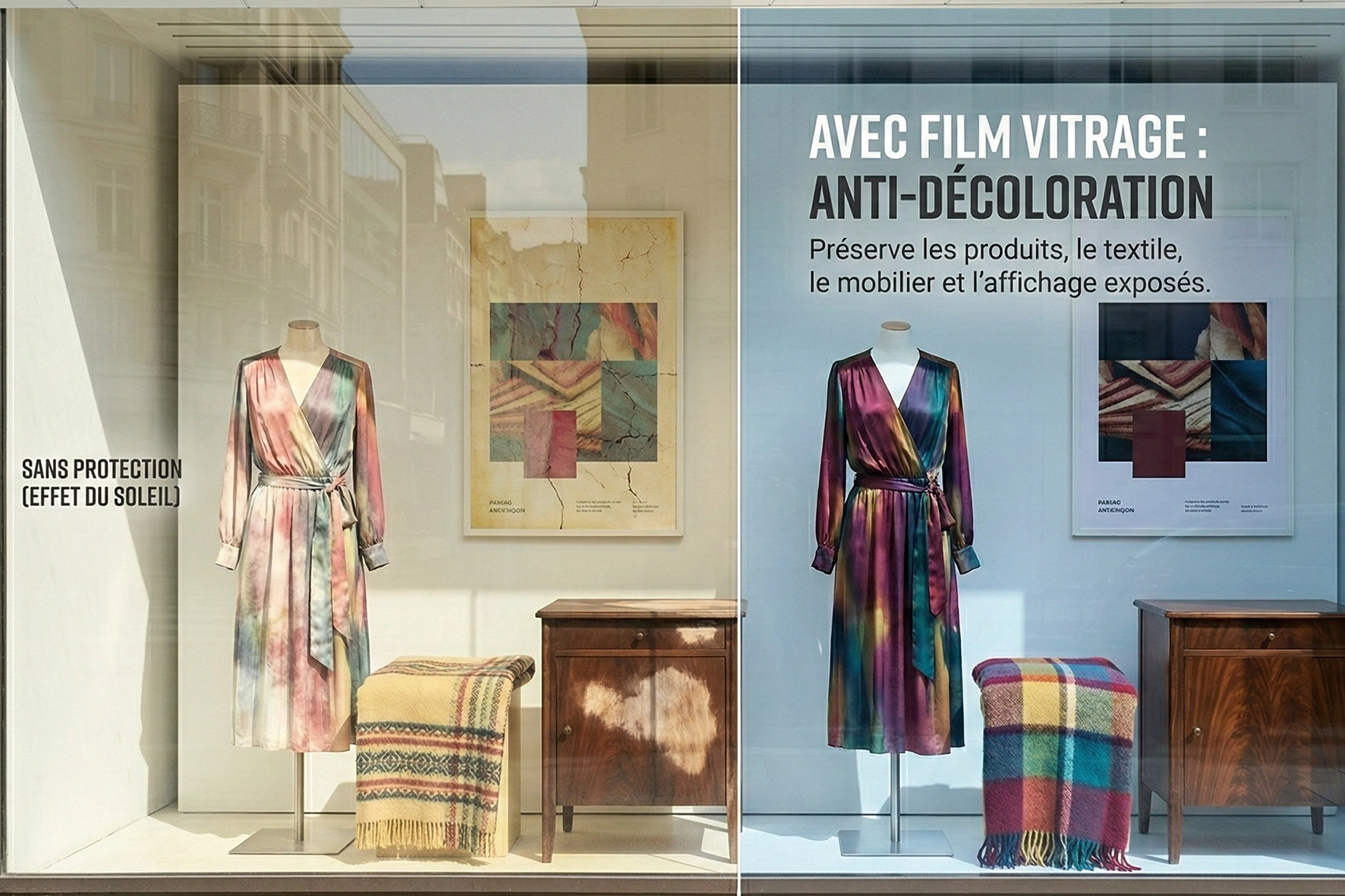 Vitrine film anti-UV