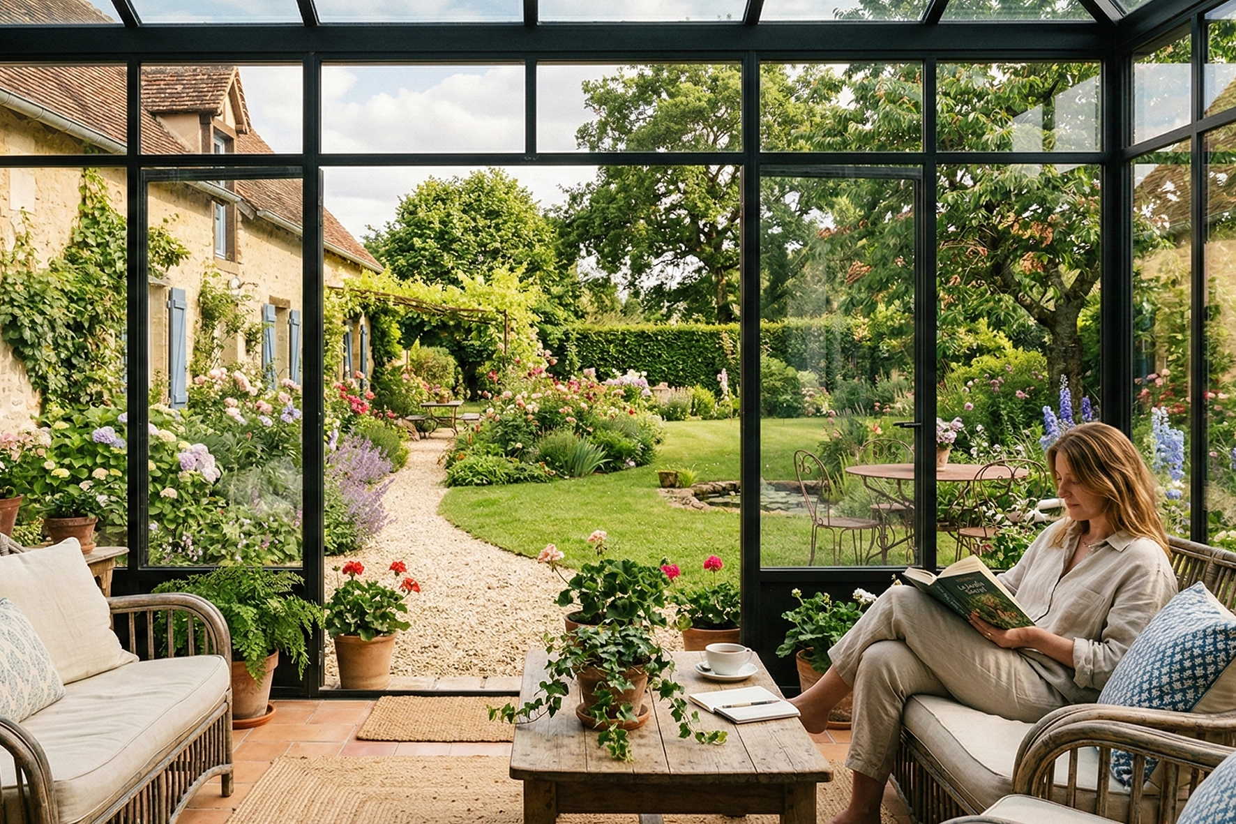 Véranda film solaire