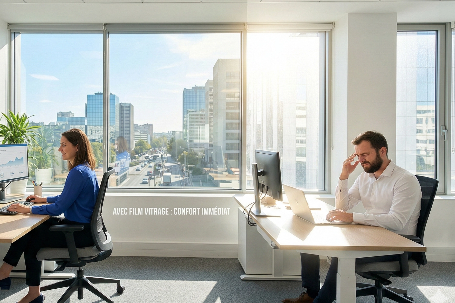 Bureaux film anti-chaleur